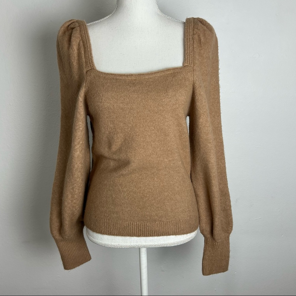 H&M Wool Blend Square Neck Sweater Top